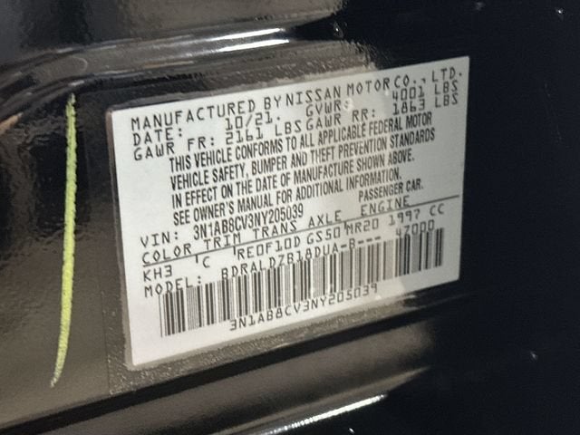 2022 Nissan Sentra SV Xtronic CVT