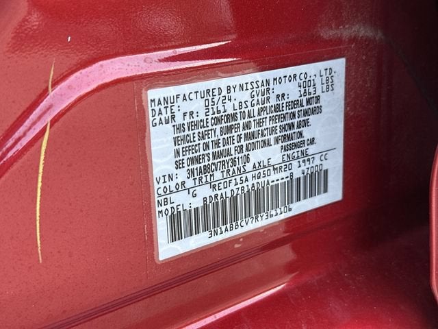2024 Nissan Sentra SV Xtronic CVT