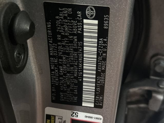 2022 Toyota Camry SE