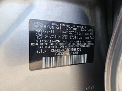 2012 Hyundai Elantra Limited PZEV