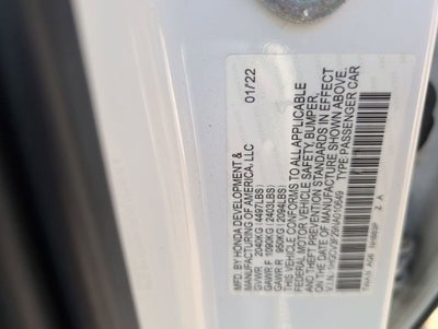 2022 Honda Accord Hybrid Sport