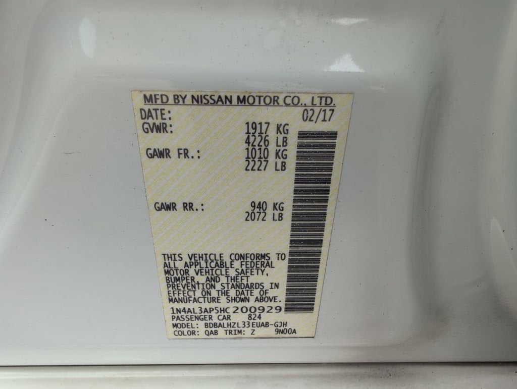 2017 Nissan Altima 2.5 SR