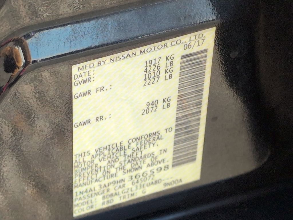 2017 Nissan Altima 2.5 S