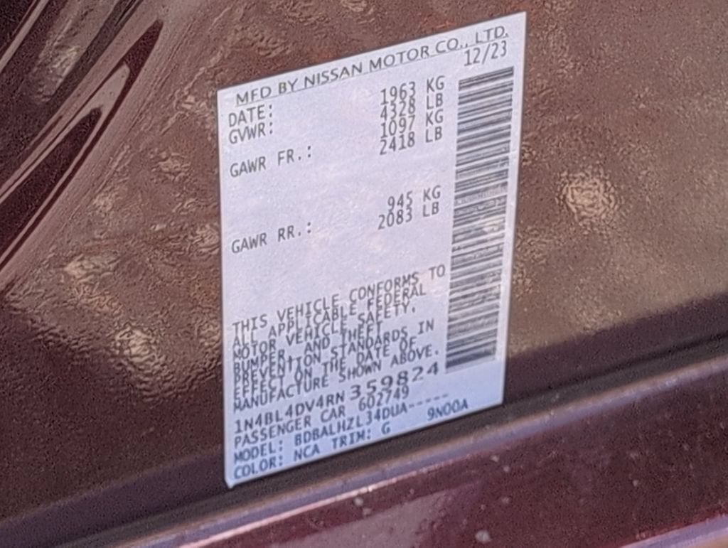 2024 Nissan Altima 2.5 SV