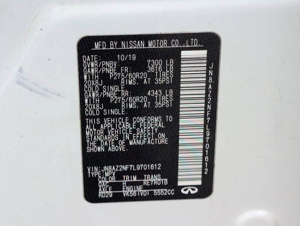 2020 INFINITI QX80 LUXE